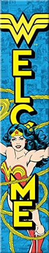 Image of Spoontiques - Wonder Woman - Welcome Porch Sign - Decorative Home Decor Wooden Signs - Rustic Outdoor Decoration - Durable and Weatherproof - Entryway Decoration - 8 inch x 40 inch