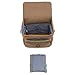 Compact SLR/DSLR Camera Shoulder Bag Evecase Small Canvas Shoulder Pouch Case for 4/3 Micro Four Third/Compact System/Mirrorless/Power Zoom/Instant Instax Film Digital Camera- Brown
