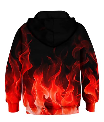 Image of TUONROAD Boys Hoodies 3D Graphic Sweatshirt Lightweight Pullover 6-16T cool