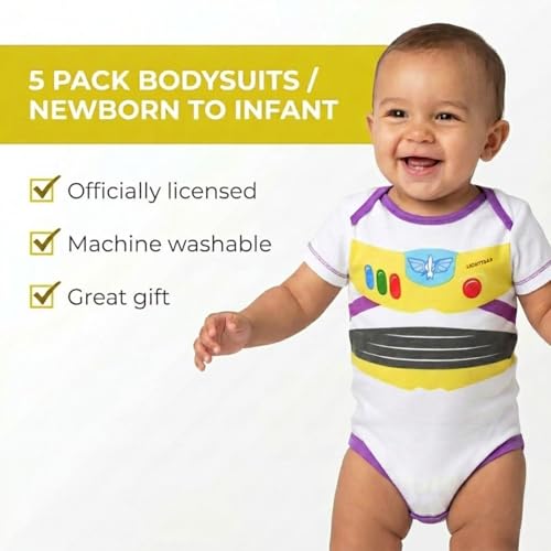 Body de Disney Pixar de algodón para ropa interior de bebé de Los Increíbles 7