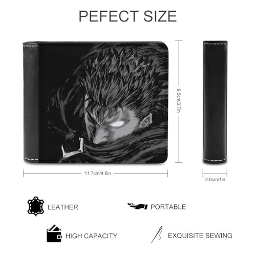 Ber-serk Wallet, Anime Leather Wallet Manga Mens Wallets Slim Durable Bifold Wallets with 6 Credit Card Pockets Wallet for Men2