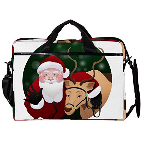 Bolso bandolera para portátil 14-15 pulgadas St Claus maletín gris acolchado