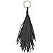 Agatige Tassel Keychain, Women Leather Tassels Keychain Car Circle Key Rings Gift Bag Hanging Buckle Handâ€‘Made Craft Decorations(Black)