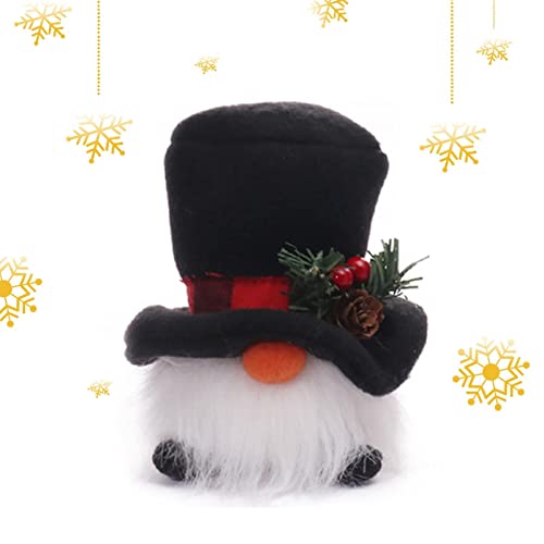 Générique Decoración navideña gnomos de peluche | Papá Noel de peluche escandinavo hecho a mano con sombrero de alce a cuadros, Papá Noel de Navidad figura coleccionable colgante para colgar gnomos