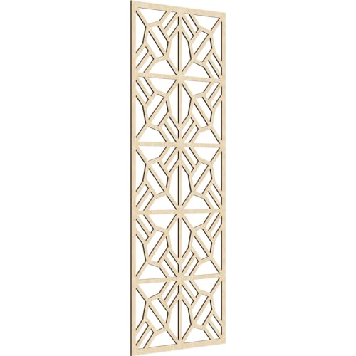 Image of 27 3 /8 inchW x 69 3 /8 inchH x 1 /4 inchT Auburn Decorative Fretwork Wood Wall Panels, Birch