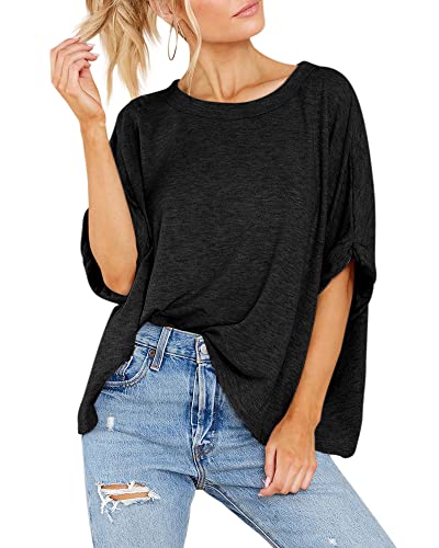 Women Oversized T-Shirt Summer Casual Short Sleeve Loose Tee Tops3