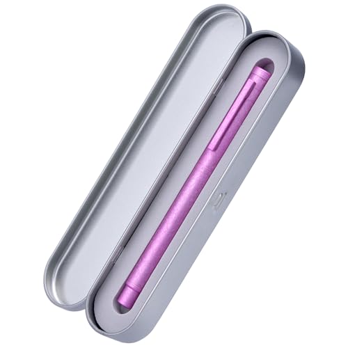 Image of Hongdian 1851 Forest Fountain Pen Pink Ice Flowers, Medium Nib Classic Design with Converter and Metal Pen Case