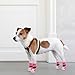 PUPTECK Anti-Slip Dog Socks with Double Sides Grips for Small Medium Large Dogs Hardwood Floors Prevents Licking, Dog Shoes for Hot Pavement Traction Control for Senior Dogs, Fuschia, L