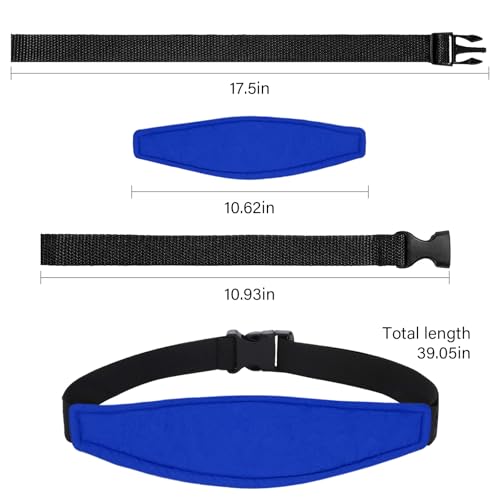 Soporte para cabeza de bebé 3 piezas con banda ajustable azul miniatura 2