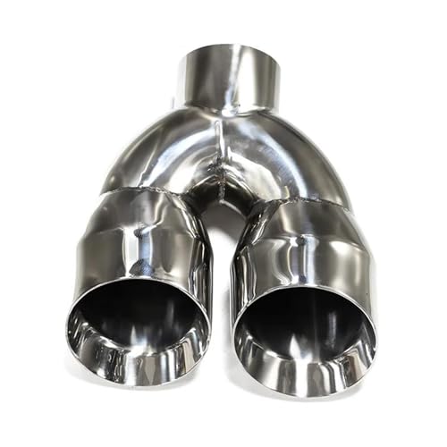 Tuyau d'échappement double paroi 3" en acier poli pour optimiser la sortie de votre voiture