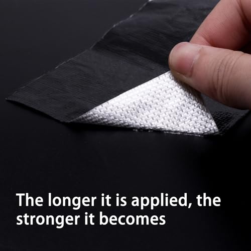 Image of 3.9 inch x 32.8Ft RV Awning Repair Tape for Tarp, Waterproof, Heavy Duty Fabric Repair Tape for Canvas, Boat Covers, Underbelly, Tent, Sail, UVproof Outdoor Tear Repairs Patch Kit, 1PCS (Black)