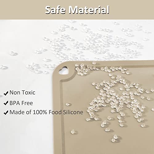 Baby Placemat,Silicone Placemats For Toddlers Kids,Baby Placemat For Restaurants Home With Food,Washable Wipeable Non-Slip Placemats For Kids(2Pack,Beige) #TOP3