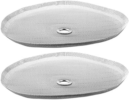 4.6" French Coffee Press Replacement Filter Screen - 2 Pcs Universal 12-Cup (1500ml,51 oz) 304 Stainless Steel Mesh for Bodum French Press Coffee Makers
