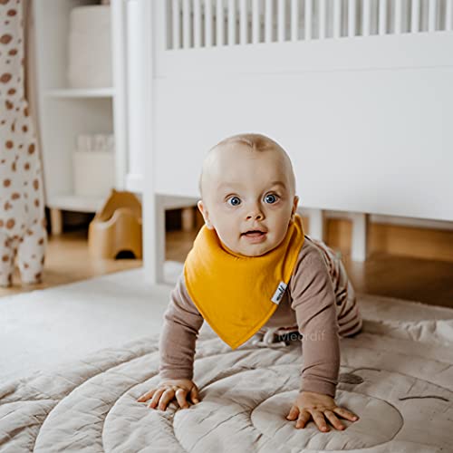 Meerdif Baby Bandana Drool Bibs 10 Pack Solid Organic Cotton Baby Bibs For Girls, Boys, Unisex - Plain Colors #TOP3