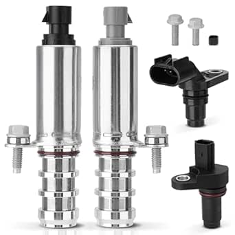 Intake And Exhaust Camshaft Position Actuator Solenoid Valve Kit Compatible With GM Chevy Malibu HHR Buick Pontiac 2.0L / 2.2L / 2.4L Replaces Part Number 12655421, 12655420
