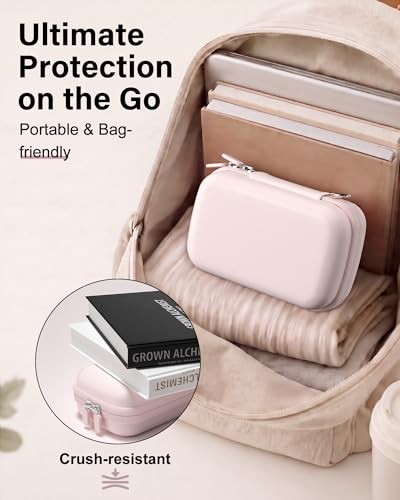 Image of ProCase Label Maker Case Compatible with Nelko P21, Phomemo D30 Label Printer, Compact Portable Bag for SUPVAN E10 /ORGSTA S001 Sticker Printer, Storage for Label Tape&Accessories (Case Only) -Pink