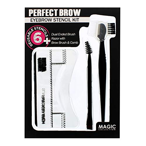 Pochoirs à sourcils et rasoir peigne pour un maquillage rapide de routine