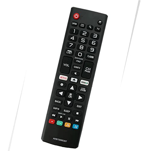 VINABTY AKB75095307 Remote control replaced Compatible with LG LCD TV with netflix 3D button 32LJ550M-UB 43LJ5500-UA 75UJ657A-UB MFL6966930332LJ550B 32LJ550M 43LJ5500 43LJ550M - Image 2
