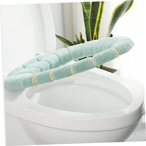 Espesar alfombrilla de baño y funda de asiento de inodoro PRETYZOOM de felpa suave 3