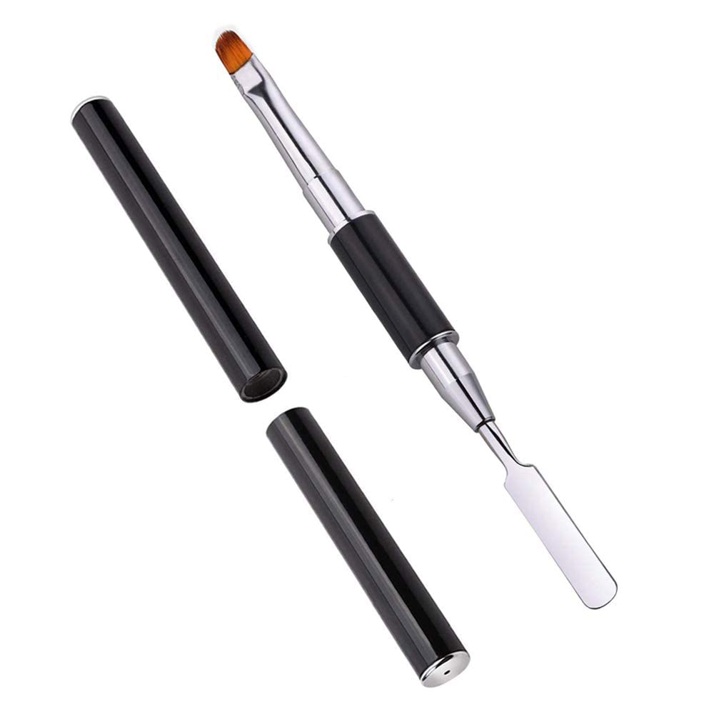 Dual-Ended Poly Gel Nail Brush with Stainless Steel Picker, Professional Acrylic UV Gel Nail Extension Brush for Builder Gel, Nail Sculpting, Manicure Salon & DIY (1 pcs)-image-40