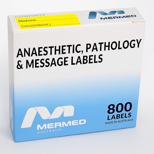 Image of Yellow Medicine Syringe Labels (Units /mL) - 800 Medication Labels Stickers, 12mm x 40mm, for Hospitals, Pharmacy & Vet