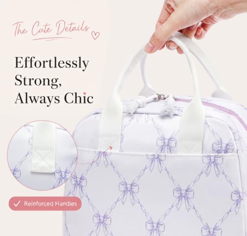 Image of LOVELYWIND Lunch Box for Women Cute Lunch Bags for Women Lunch Tote Bags Reusable Insulated Lunch Box Large Capacity Reusable Insulated Cooler for Work or Travel Gifts or Beach