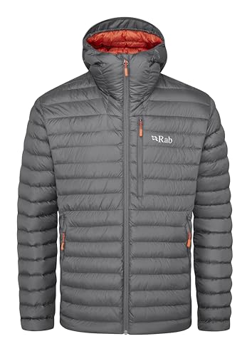 Rab Men's Microlight Alpine 700-Fill Down Hooded Puffer Jacket for Hiking & Skiing