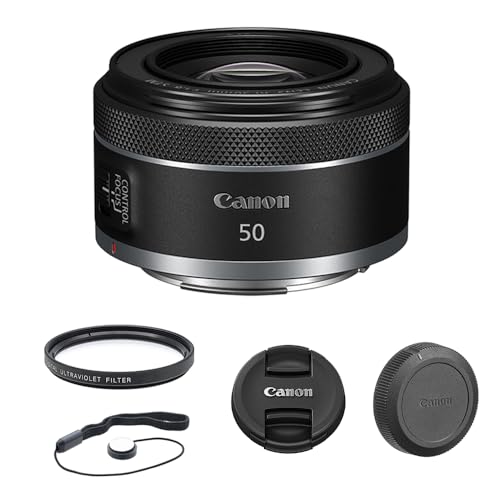 Canon RF 50mm f/1.8 STM Lens Bundle with UV Filter ...