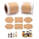 KEWUF 2 Rollos Etiquetas Adhesivas (300 Unidades/Rollo), Etiquetas para Frascos, Pegatinas Nombre, Etiquetas Regalo, Para Tarros De Mermelada, Tarros De Especias, Botellas (2 Modelos)