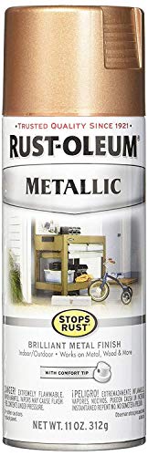 Image of Rust-Oleum 286564 Stops Rust Metallic Spray Paint, 11 oz, Rose Gold