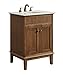 24 in. Single Bathroom Vanity Set in Chestnut Wood