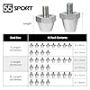 55 Sport Elite Alloy Replacement Studs For Nike Football Boots (S 11/13mm, L 13/15mm) - Short (11/13mm) - Silver #2