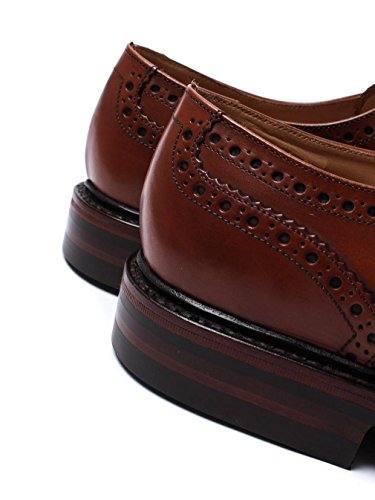 Loake Chester Mahogany Burnished Calf Leather Mens Derby Shoes 9.5 Mahog Brown #TOP5