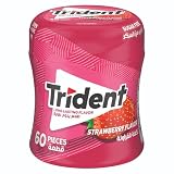 Trident Strawberry Chewing Gum Bottle - 60 Pcs