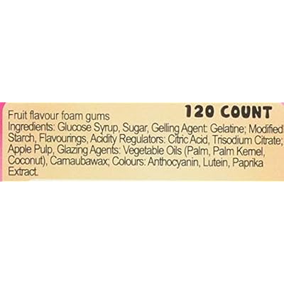 Swizzels Fun Gums Giant Teeth and Toothbrush Gummy Foam Sweets (120 Count Tub)