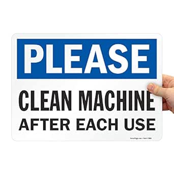 SmartSign “Please - Clean Machine After Each Use” Label | 10