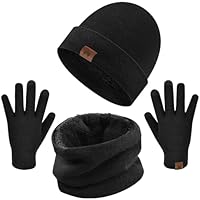heekpek Bufanda Gorro Guantes para Hombre Invierno Regalos para