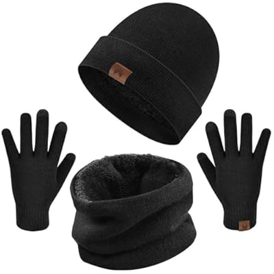 heekpek Bufanda Gorro Guantes para Hombre Invierno Regalos para Hombre Mujer Unisexo Set de Guantes de Punto BufaSombrero de Invierno Gorras Con Bufanda (Negro) | Ya disponible en tu tienda friki favorita! En mundofriki.es! heekpek Bufanda Gorro Guantes para Hombre Invierno Regalos para Hombre Mujer Unisexo Set de Guantes de Punto BufaSombrero de Invierno Gorras Con Bufanda (Negro) | Ya disponible en tu tienda friki favorita! En mundofriki.es!