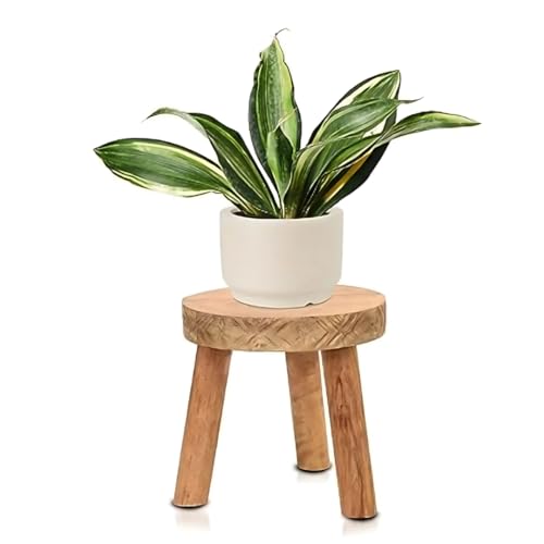 Traditional Indian Furniture Pieces 24 Vintageware Multipurpose 3 Leg Wooden Planter Stand for Indoor an...