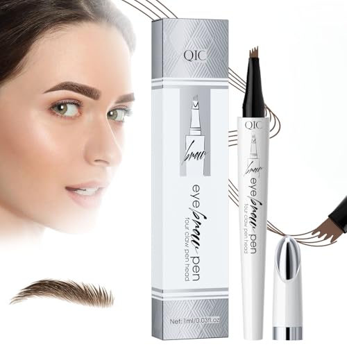 Lápiz Cejas, Lápiz de Cejas Microblading, Lápiz de Cejas Preciso para Cejas Naturales con 4 Puntas, Lápiz de Cejas 3D Resistente al Agua y al Sudor, Crea un Maquillaje de Cejas Natural