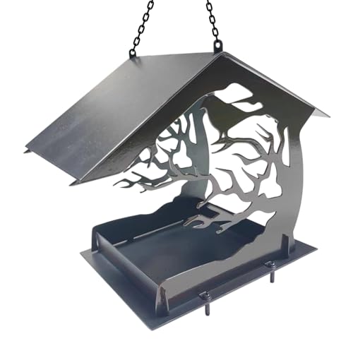 Mangeoire en forme de maison pour observer les oiseaux dans votre jardin