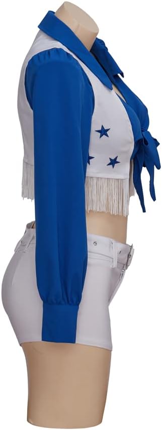 MyheroCos Women's Star Sexy Cheerleader Costume High School Cheerleading Uniform Sports Team Two Piece Set - Image 3