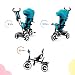Kinderkraft Triciclo Evolutivo ASTON, Plegable, Cinturón, 9 Meses a 5 Años, Azul