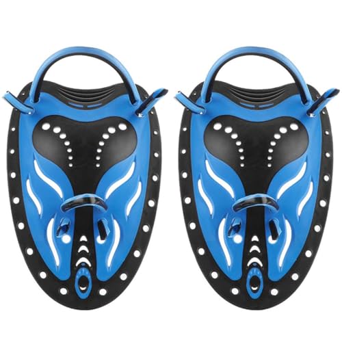 ESiiFuu Swim Paddles Swimming Paddles Power Hand Paddles Swim Training Tools Adjustable for Children S Blue