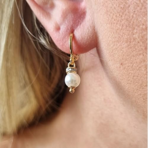 Brinco Argola Pérola Aro Zircônia Banhado A ouro 18k