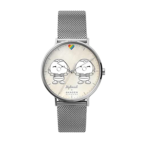 Skagen ���f�B�[�X Aaren Pride Brides 3�j�V���o�[�g�[���X�e�����X�X�`�[�����b�V���E�H�b�` (���f��:SKW3002), �V���o�[