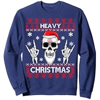 Pesada Calavera navideña con Gorra de Navidad Diseño Feo Sudadera