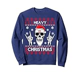 Pesada Calavera navideña con Gorra de Navidad Diseño Feo Sudadera
