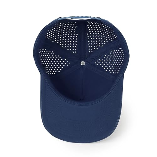 HH HOFNEN Quick Dry Baseball Cap Mesh Snapback Hat Sun and Rain Protection Golf Ball Cap for Men Women Navy