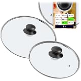 KADAX Juego de tapa de cristal, tapa de olla de cristal, 14-30 cm, tapa...